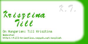 krisztina till business card